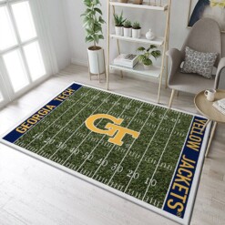 Georgia Tech Yellow Jackets NFL Rug  Custom Size And Printing