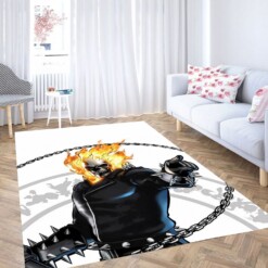 Ghost Rider Comic Carpet Rug