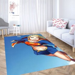 Girl Superman Living Room Modern Carpet Rug