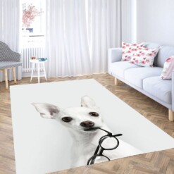 Glasses Dog Carpet Rug