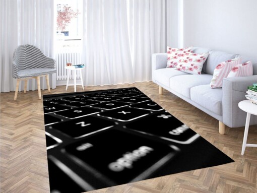 Glow Keyboard Aesthetic Carpet Rug