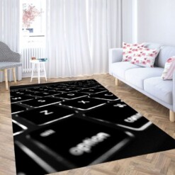 Glow Keyboard Aesthetic Living Room Modern Carpet Rug