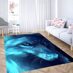 Glowing Wolf Painting Carpet Rug