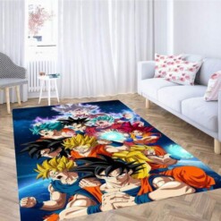 Goku All Transformation Wallpaper Carpet Rug