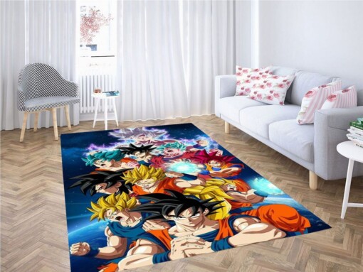 Goku All Transformation Wallpaper Living Room Modern Carpet Rug