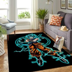 Goku Super Saiyan Blue God Carpet Floor Area Rug