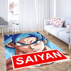 Goku Super Saiyan God Living Room Modern Carpet Rug