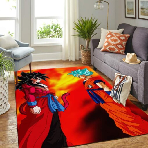 Goku Xeno Super Saiyan Vs Goku Super Saiyan Blue Carpet Rug