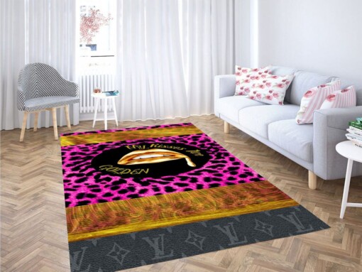 Golden Kisses Dope Living Room Modern Carpet Rug