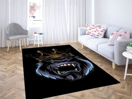 Gorilla Wallpaper Living Room Modern Carpet Rug