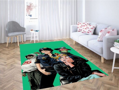 Gorillaz Wallpaper Living Room Modern Carpet Rug