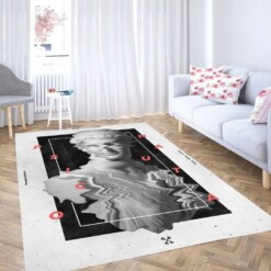 Graphic Wallpaper Living Room Modern Carpet Rug