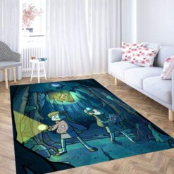 Gravity Falls In The Night Carpet Rug