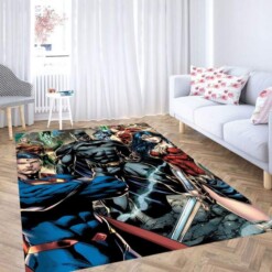 Great Character Justice League Comic Carpet Rug