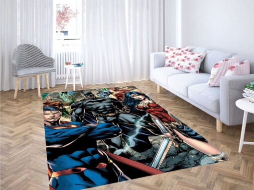 Great Character Justice League Comic Living Room Modern Carpet Rug