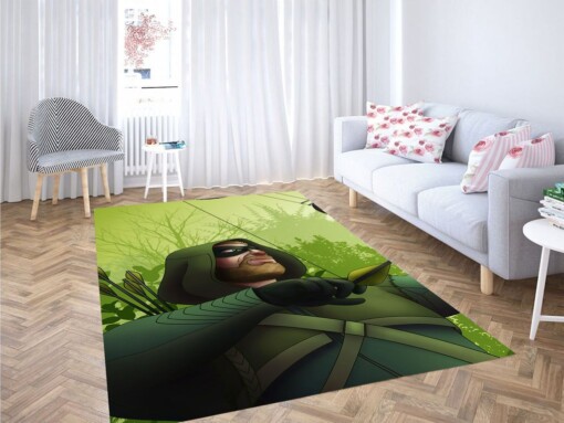 Green Arrow Dc Living Room Modern Carpet Rug