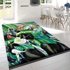 Green Lantern Corps Rug  Custom Size And Printing