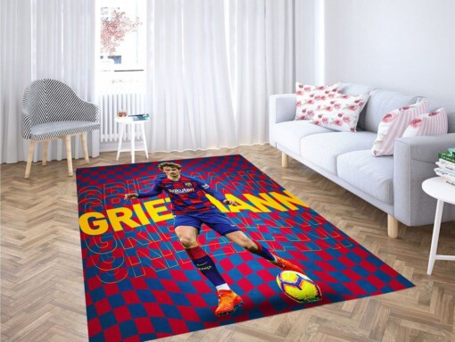 Griezmann Wallpaper Barcelona Living Room Modern Carpet Rug