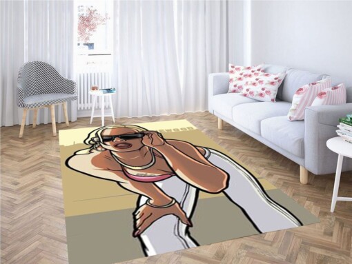 Gta San Andreas Girl Living Room Modern Carpet Rug