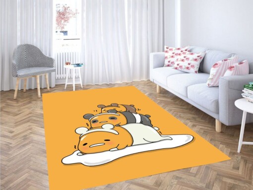 Gudetama X We Bare Bears Living Room Modern Carpet Rug