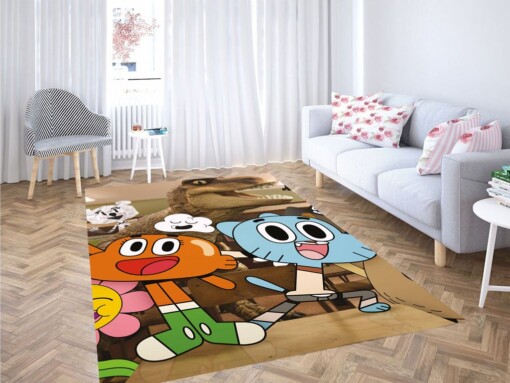Gumball And Darwin Living Room Modern Carpet Rug