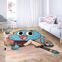 Gumball Watterson Happy Expression Carpet Rug