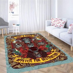 Gun Roses Carpet Rug