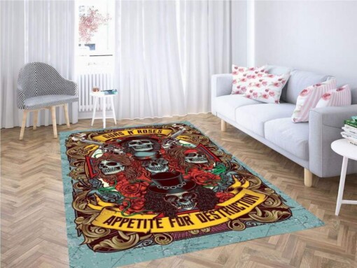 Gun Roses Carpet Rug