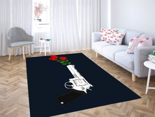 Guns And Roses Carpet Rug