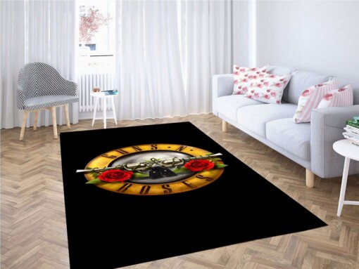 Guns N Roses Living Room Modern Carpet Rug