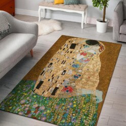 Gustav Klimt The Kiss Area Rug