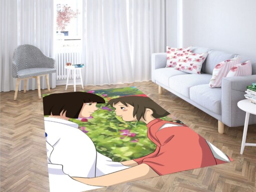 Haku And Chihiro Hug Carpet Rug