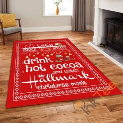 Hallmark Christmas Movie Lets Bake Stuff Cocoa Living Room Bedroom Red Rug