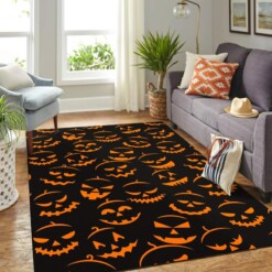 Halloween Face Pattern Carpet Rug