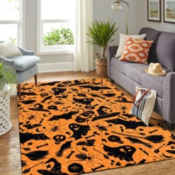 Halloween Orange Carpet Rug