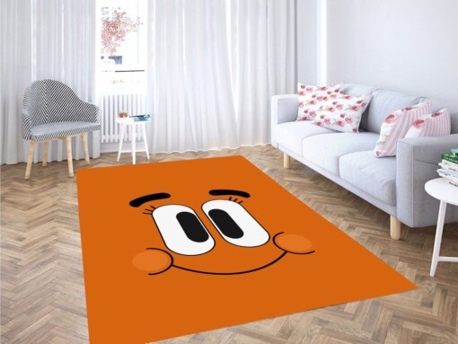 Happy Face The Amazing World Of Gumball Living Room Modern Carpet Rug