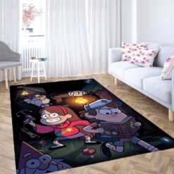 Happy Gravity Falls Living Room Modern Carpet Rug