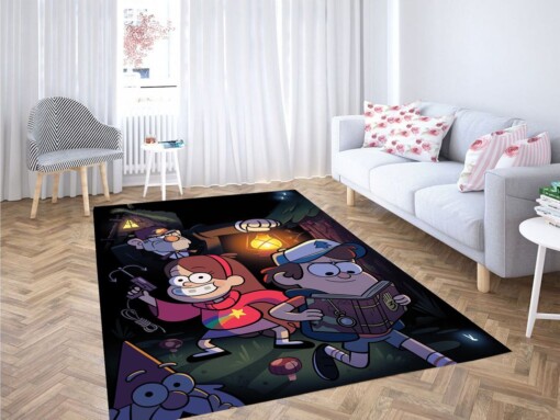 Happy Gravity Falls Living Room Modern Carpet Rug