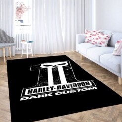 Harley Davidson Dark Custom Carpet Rug