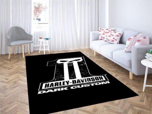 Harley Davidson Dark Custom Carpet Rug