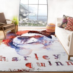 Harley Quinn Skull Rug  Custom Size And Printing