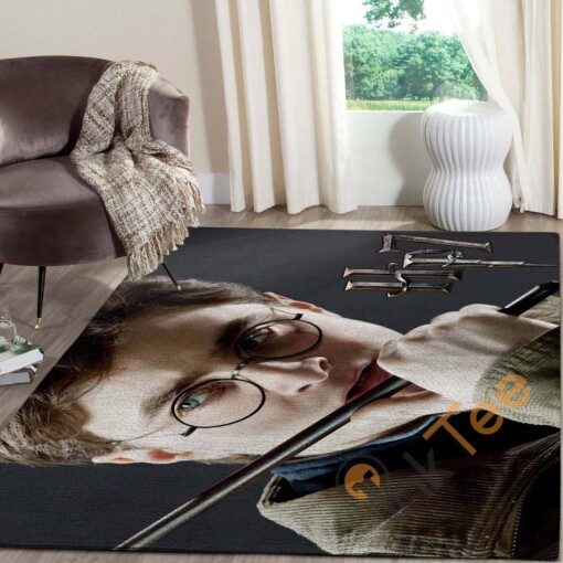 Harry Potter And Magic Wand Carpet Living Room Floor Decor Gift For Potters Fan Collection Hermione Rug
