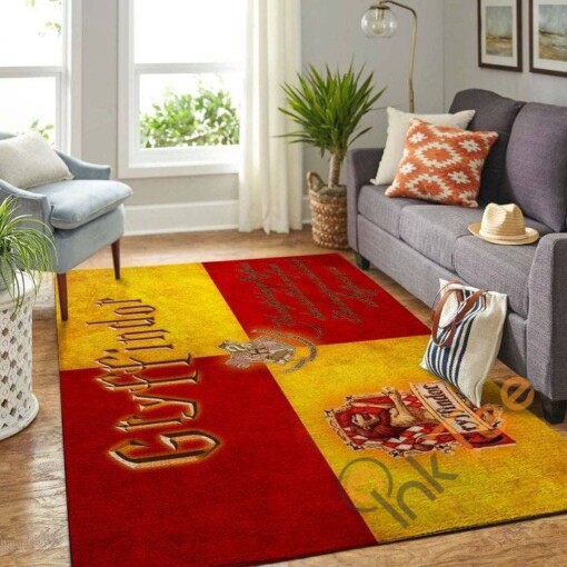 Harry Potter Gryffindor Logo Living Room Carpet Floor Decor Beautiful Gift For Potters Fan Rug
