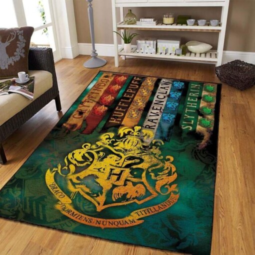 Harry Potter Hogwarts House Rug  Custom Size And Printing