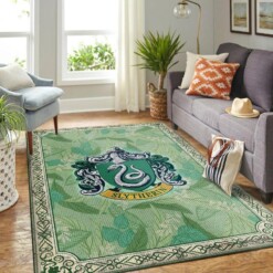 Harry Potter Slytherin House Logo Rug  Custom Size And Printing