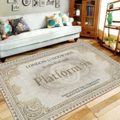 Harry Potter Train Ticket Area Rug