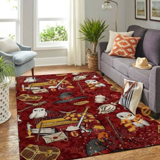 Harry Potter Wizard Owl Carpet Living Room Floor Decor Gift For Potters Fan Hogwarts Rug