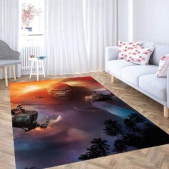 Helicopter Kong Skull Island Carpet Rug