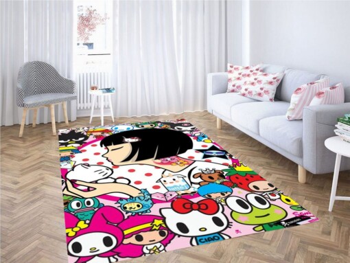 Hello Kitty Art Living Room Modern Carpet Rug