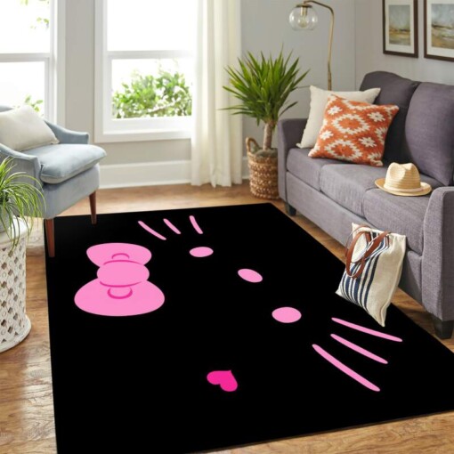 Hello Kitty Face Carpet Floor Area Rug